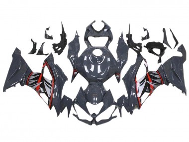 2019-2022 Nardo Grey Red White Shark Kawasaki ZX6R Motorcycle Fairings Australia