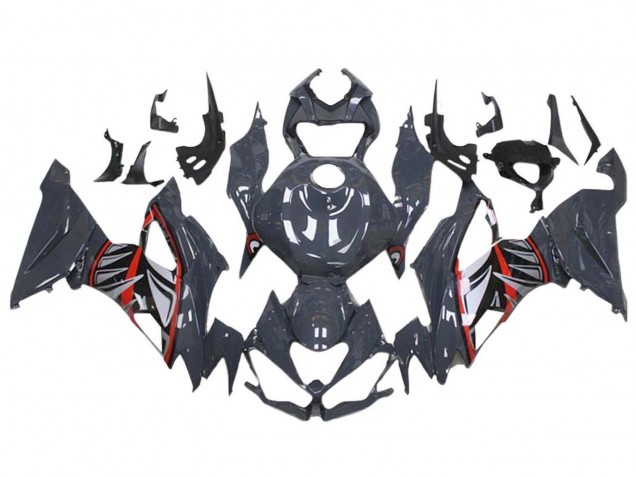 2019-2022 Nardo Grey Red White Shark Kawasaki ZX6R Motorcycle Fairings Australia