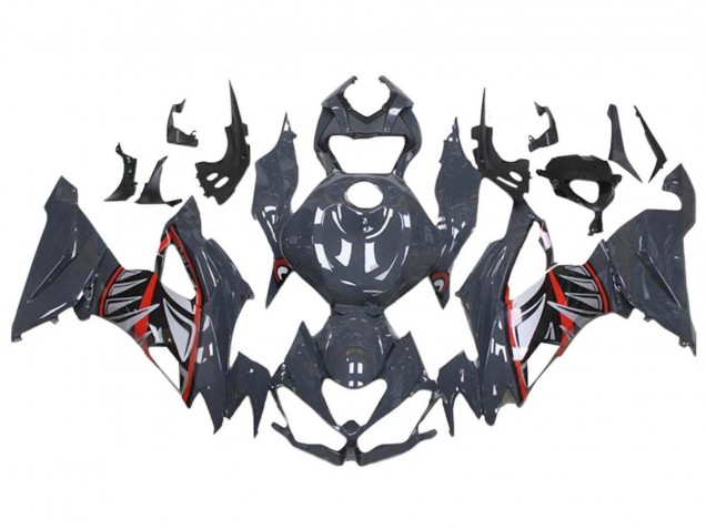 2019-2022 Nardo Grey Red White Shark Kawasaki ZX6R Motorcycle Fairings Australia