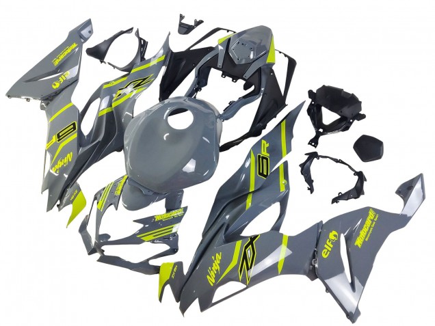 2019-2022 Nardo Grey Yellow Kawasaki ZX6R Motorcycle Fairings Australia