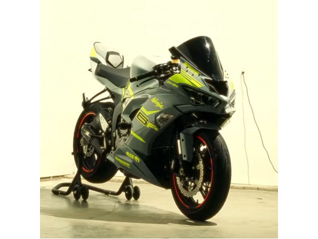 2019-2022 Nardo Grey Yellow Kawasaki ZX6R Motorcycle Fairings Australia