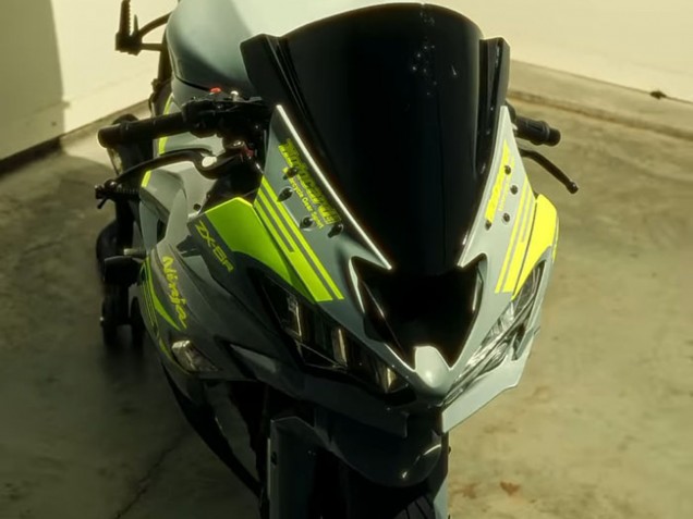 2019-2022 Nardo Grey Yellow Kawasaki ZX6R Motorcycle Fairings Australia