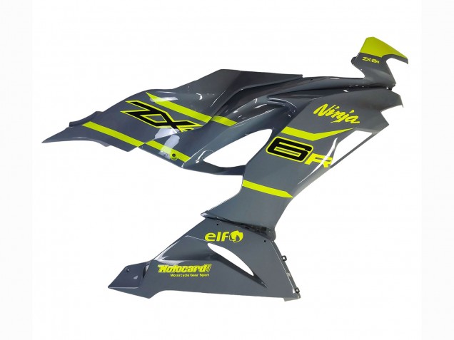 2019-2022 Nardo Grey Yellow Kawasaki ZX6R Motorcycle Fairings Australia