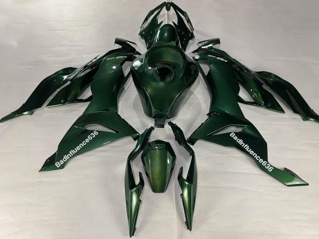 2019-2022 Dark Green Kawasaki ZX6R Motorcycle Fairings Australia