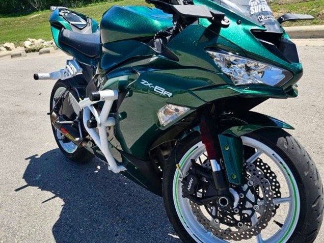2019-2022 Dark Green Kawasaki ZX6R Motorcycle Fairings Australia