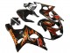 2000-2002 Glossy Black Orange Flame Suzuki GSXR1000 Motorcycle Fairings Australia