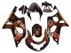2000-2002 Glossy Black Orange Flame Suzuki GSXR1000 Motorcycle Fairings Australia