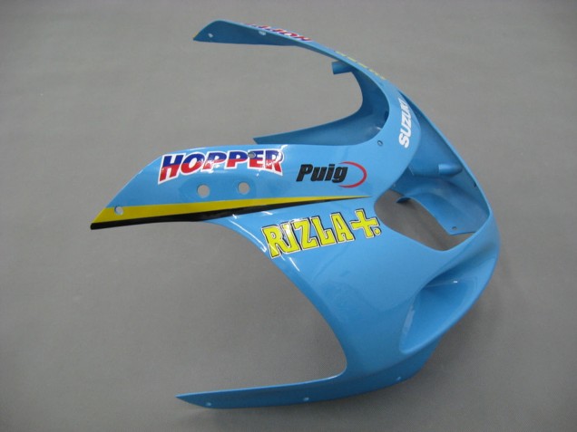 2000-2002 Light Blue Yellow Black Motul Rizla Suzuki GSXR1000 Motorcycle Fairings Australia