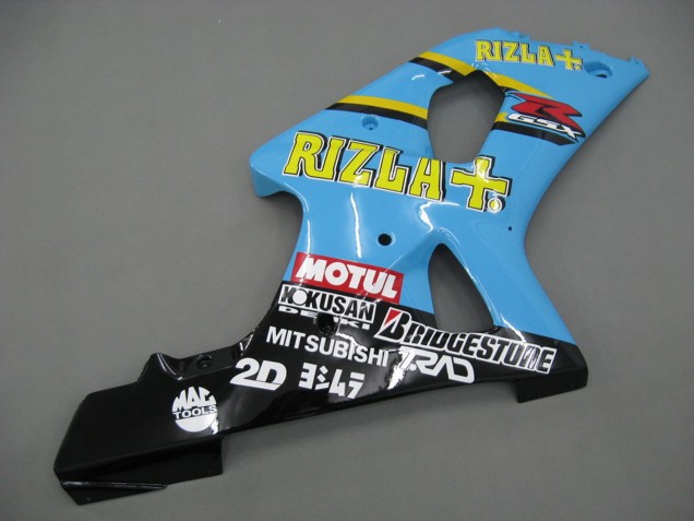 2000-2002 Light Blue Yellow Black Motul Rizla Suzuki GSXR1000 Motorcycle Fairings Australia