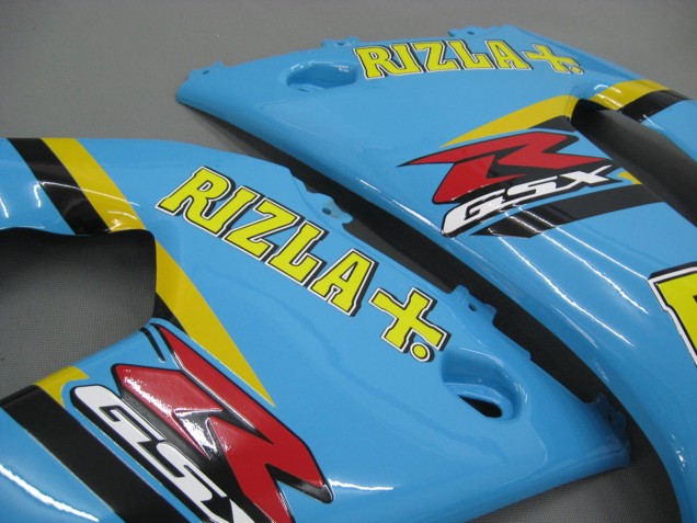 2000-2002 Light Blue Yellow Black Motul Rizla Suzuki GSXR1000 Motorcycle Fairings Australia