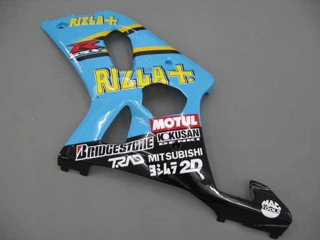 2000-2002 Light Blue Yellow Black Motul Rizla Suzuki GSXR1000 Motorcycle Fairings Australia