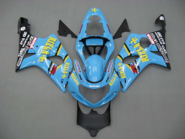 2000-2002 Light Blue Yellow Black Motul Rizla Suzuki GSXR1000 Motorcycle Fairings Australia