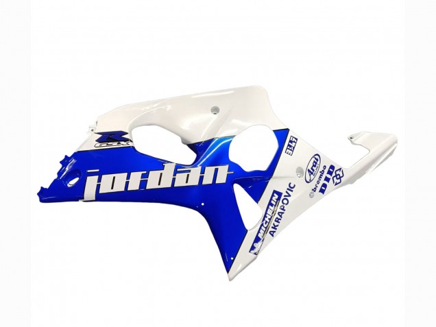 2000-2002 White Blue Jordan 59 Suzuki GSXR1000 Motorcycle Fairings Australia