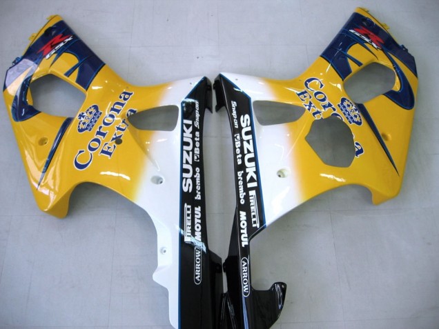 2000-2002 Yellow Dark Blue White Motul Corona Suzuki GSXR1000 Motorcycle Fairings Australia