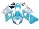 2003-2004 White Light Blue Gold Suzuki GSXR 1000 Motorcycle Fairings Australia