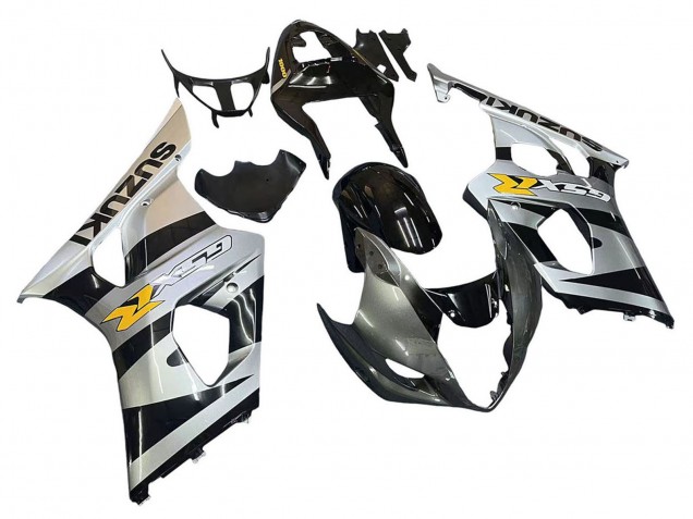 2003-2004 Glossy Black Silver Grey Yellow Suzuki GSXR 1000 Motorcycle Fairings Australia