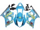 2003-2004 Light Blue Yellow Black Rizla Motul Suzuki GSXR 1000 Motorcycle Fairings Australia