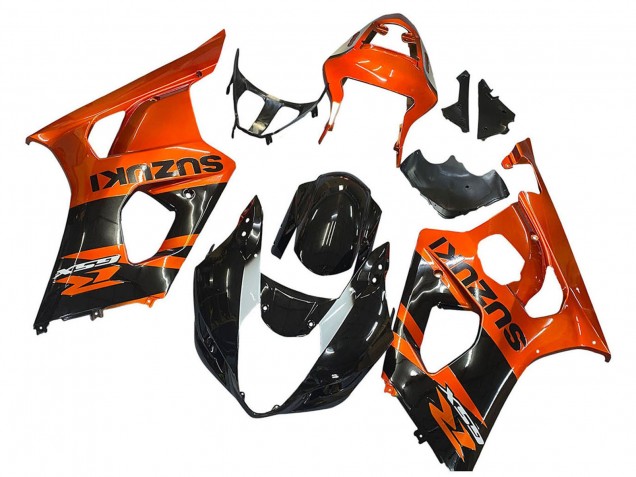 2003-2004 Burnt Orange Glossy Black Suzuki GSXR 1000 Motorcycle Fairing Australia