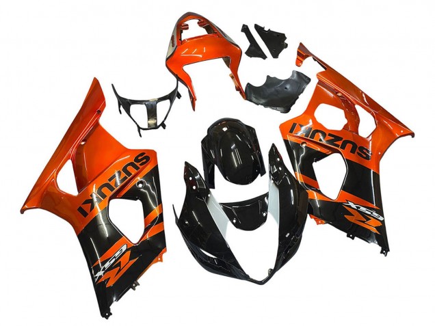 2003-2004 Burnt Orange Glossy Black Suzuki GSXR 1000 Motorcycle Fairing Australia