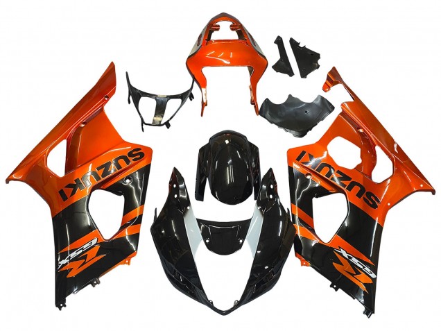 2003-2004 Burnt Orange Glossy Black Suzuki GSXR 1000 Motorcycle Fairing Australia