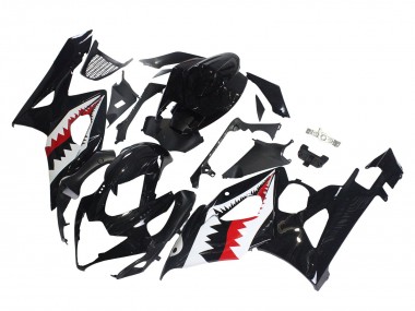 2005-2006 Glossy Black Red White Shark Suzuki GSXR 1000 Motorcycle Fairings Australia
