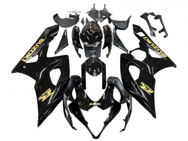 2005-2006 Glossy Black Gold Decal Suzuki GSXR 1000 Motorcycle Fairings Australia