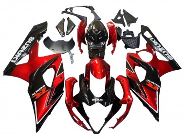 2005-2006 Red Glossy Black Suzuki GSXR 1000 Motorcycle Fairings Australia