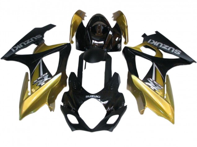 2007-2008 Gold Black Silver Decal Suzuki GSXR 1000 Motorcycle Fairings Australia