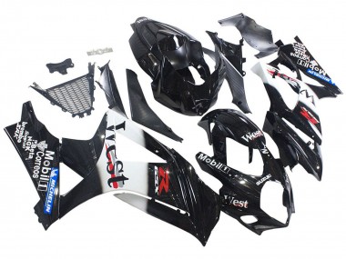 2007-2008 Glossy Black White West Suzuki GSXR 1000 Motorcycle Fairings Australia