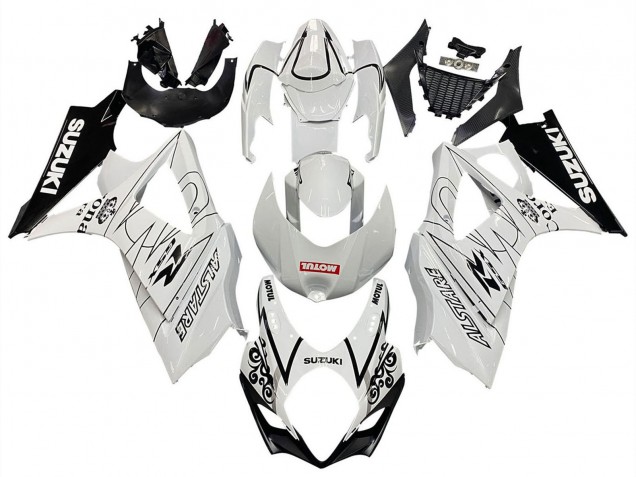 2007-2008 White Black Alstare Corona Motul Suzuki GSXR 1000 Motorcycle Fairings Australia