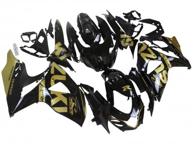 2009-2016 Glossy Black Gold Suzuki GSXR 1000 Motorcycle Fairings Australia
