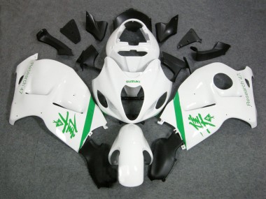 1996-2007 White Green Suzuki GSXR 1300 Hayabusa Motorcycle Fairings Australia