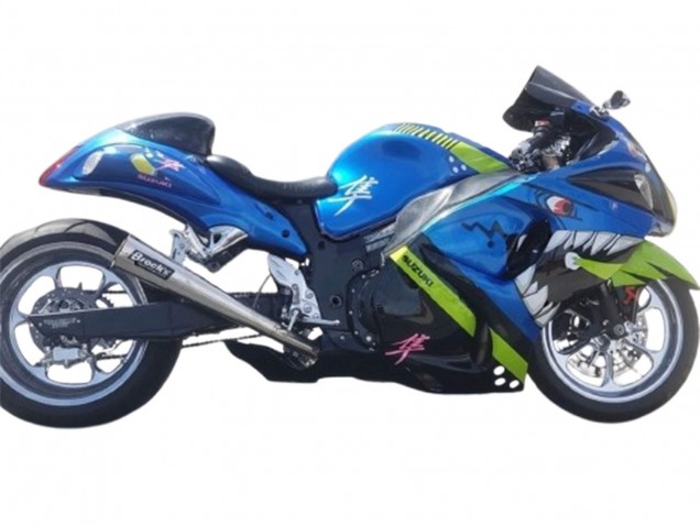 2008-2020 Blue Green Black Shark 46 Suzuki GSXR 1300 Hayabusa Motorcycle Fairings Australia