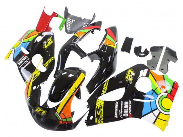 1996-2000 Black Multicolor 27 Suzuki GSXR 600 / GSXR 750 Motorcycle Fairings Australia