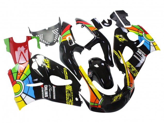 1996-2000 Black Multicolor 27 Suzuki GSXR 600 / GSXR 750 Motorcycle Fairings Australia