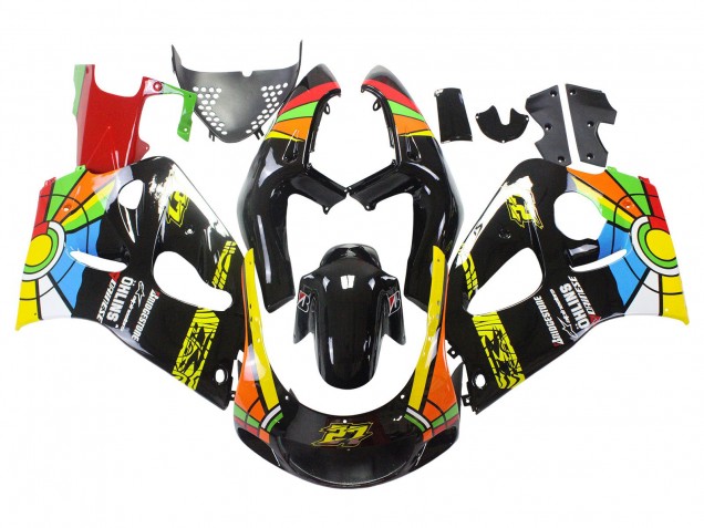 1996-2000 Black Multicolor 27 Suzuki GSXR 600 / GSXR 750 Motorcycle Fairings Australia