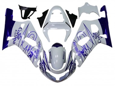 2001-2003 White Blue Corona Alstare Suzuki GSXR 600 / GSXR 750 Motorcycle Fairings Australia