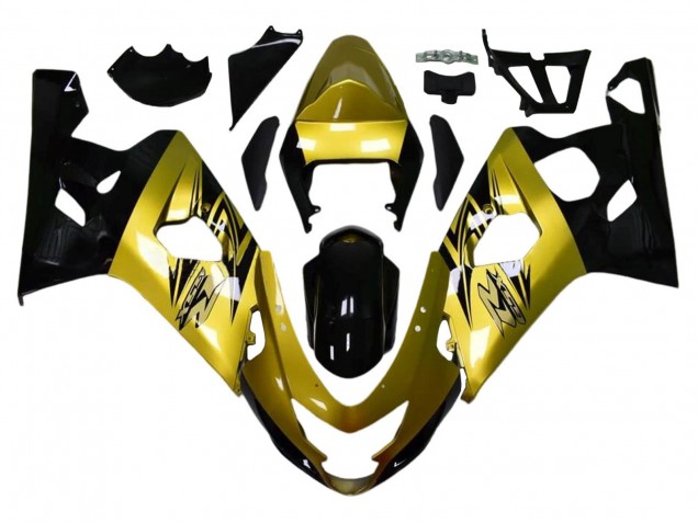 2004-2005 Gold Black Suzuki GSXR 600 / GSXR 750 Motorcycle Fairings Australia