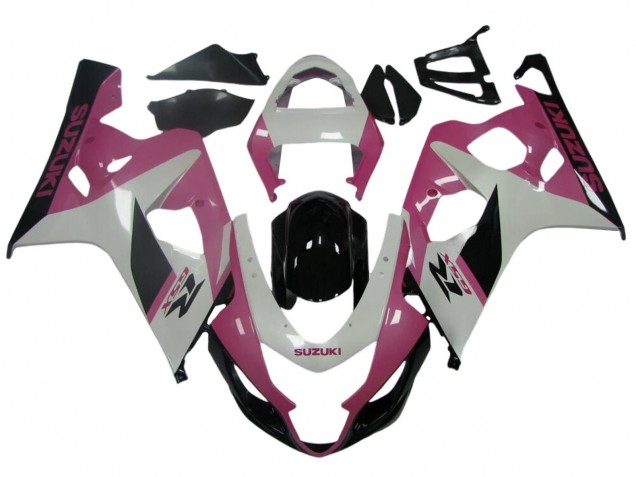 2004-2005 White Pink Black Suzuki GSXR 600 / GSXR 750 Motorcycle Fairings Australia