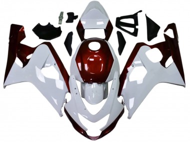 2004-2005 White Candy Red Black Suzuki GSXR 600 / GSXR 750 Motorcycle Fairings Australia