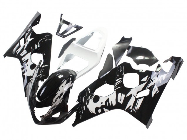 2004-2005 White Black Suzuki GSXR 600 / GSXR 750 Motorcycle Fairing Australia