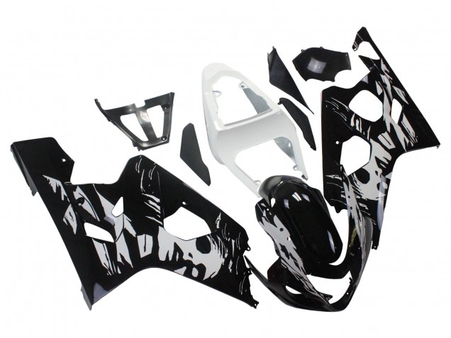 2004-2005 White Black Suzuki GSXR 600 / GSXR 750 Motorcycle Fairing Australia