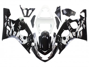 2004-2005 White Black Suzuki GSXR 600 / GSXR 750 Motorcycle Fairing Australia