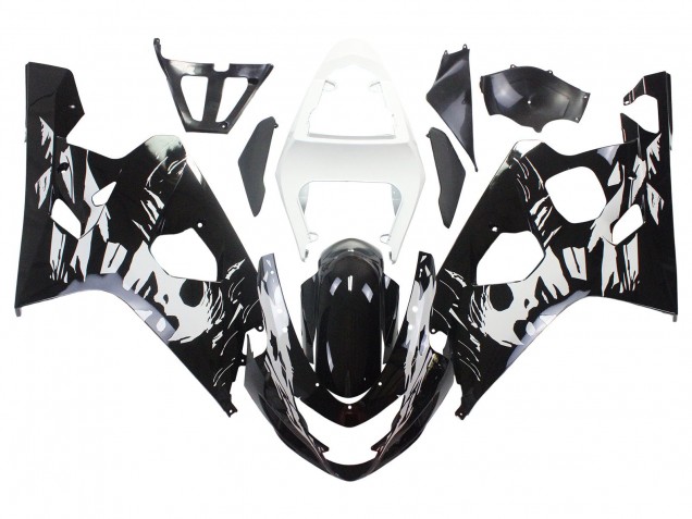 2004-2005 White Black Suzuki GSXR 600 / GSXR 750 Motorcycle Fairing Australia