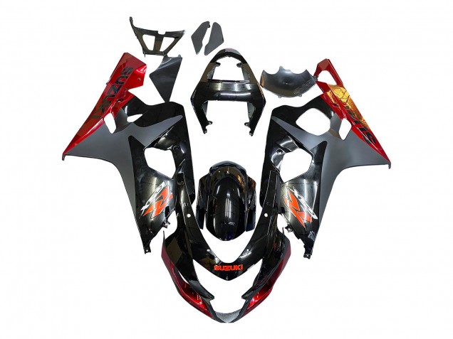 2004-2005 Black Grey Red Suzuki GSXR 600 / GSXR 750 Motorcycle Fairings Australia