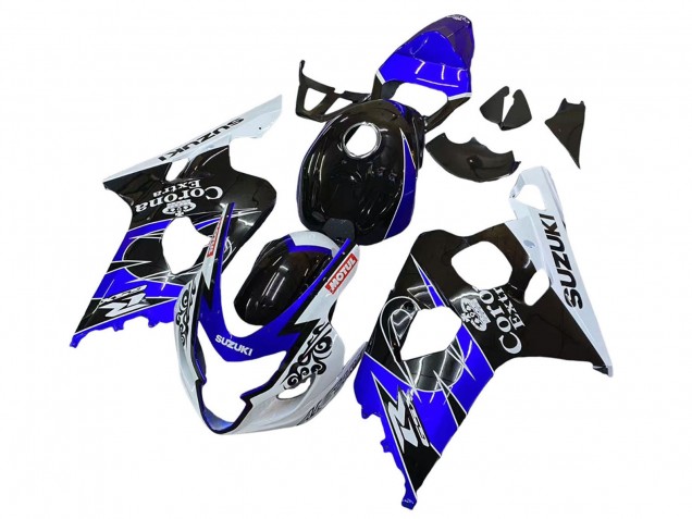 2004-2005 White Blue Black Corona Motul Suzuki GSXR 600 / GSXR 750 Motorcycle Fairing Australia
