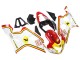 2004-2005 White Red Yellow Michelin Texaon Heron 7 Suzuki GSXR 600 / GSXR 750 Motorcycle Fairings Australia