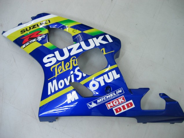 2004-2005 Blue White Yellow Green Telefumica Motul MoviStar Suzuki GSXR 600 / GSXR 750 Motorcycle Fairings Australia