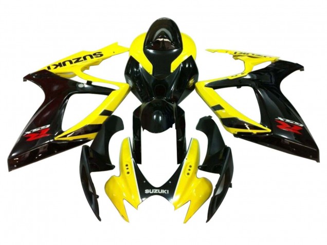 2006-2007 Yellow Glossy Black Red Suzuki GSXR 600 / GSXR 750 Motorcycle Fairings Australia