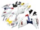 2006-2007 White Red Yellow Motul Suzuki GSXR 600 / GSXR 750 Motorcycle Fairings Australia